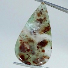 23.10Cts AA Natural Aqua Chalcedony Pear Cabochon Gemstone 19X35X4MM