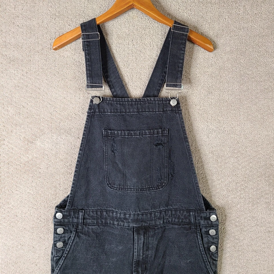 Mono Forever 21 para hombre 31 negro carbón denim desgastado ajustado cremallera al tobillo Foto 2 de 4