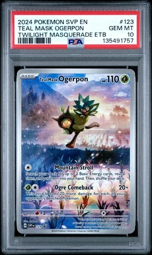 2024 POKEMON SVP EN-SV BLACK STAR PROMO #123 TEAL MASK OGERPON PSA 10