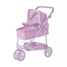 Olivia's Little World Twinkle Star Princess Baby Doll Convertible Pram,