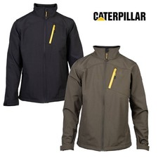 Caterpillar Essentials Softshell Jacket StormBlocker FlexShell Black Green S-XXL