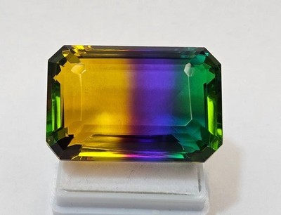 86-88 Ct Bi-Colour Tourmaline Emerald Cut Natural EGL Certified Loose Gemstone