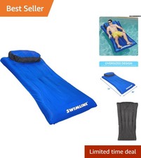 Ultimate Pool Lounger Mattress with Inflatable Headrest - Perfect for Relaxation
