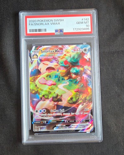 Snorlax VMAX 142/202 Full Art Sword & Shield Base 2020 Pokemon PSA 10 Gem Mint
