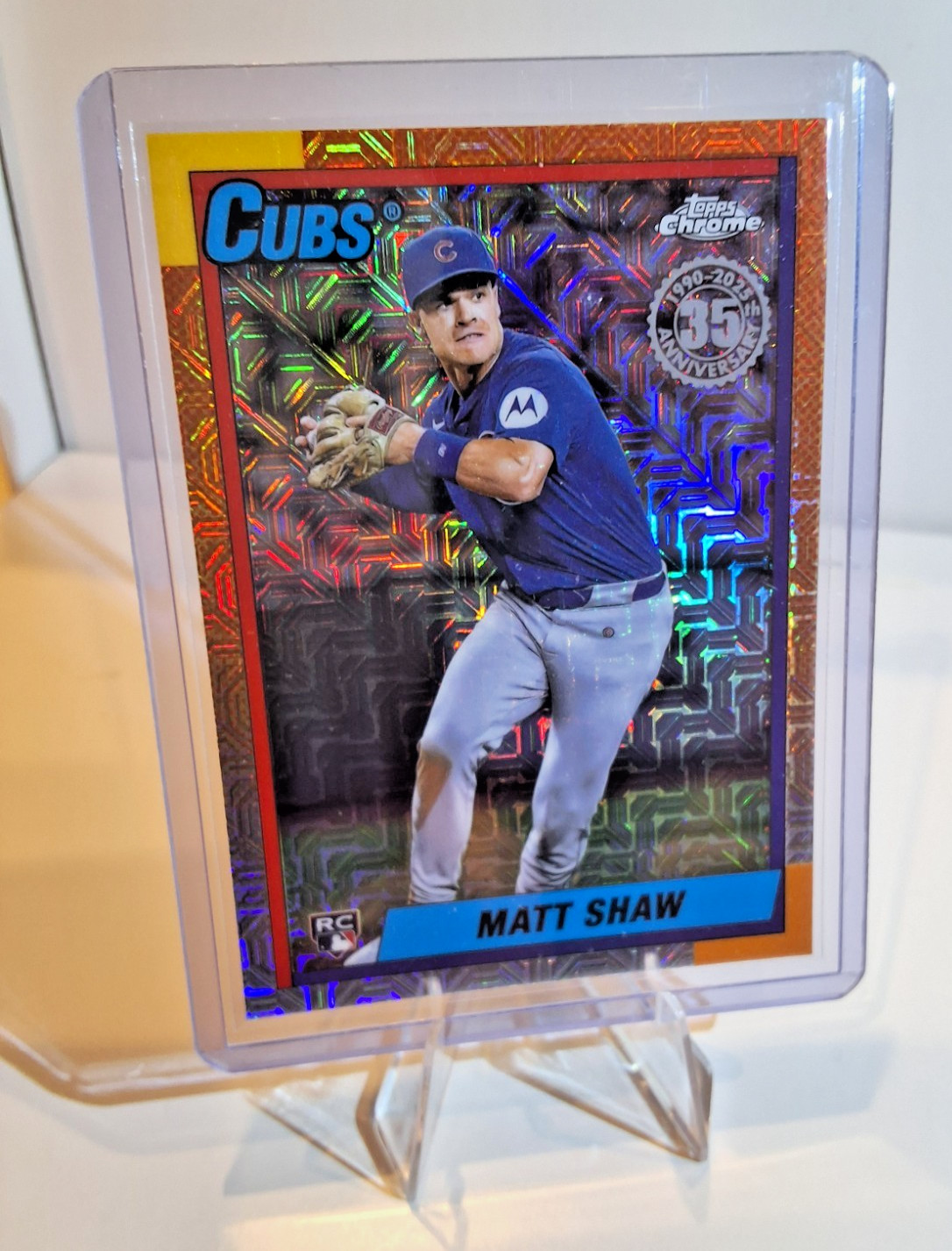 2025 Topps Update Series Matt Shaw 1990 Silver Pack Chrome Mojo (RC)