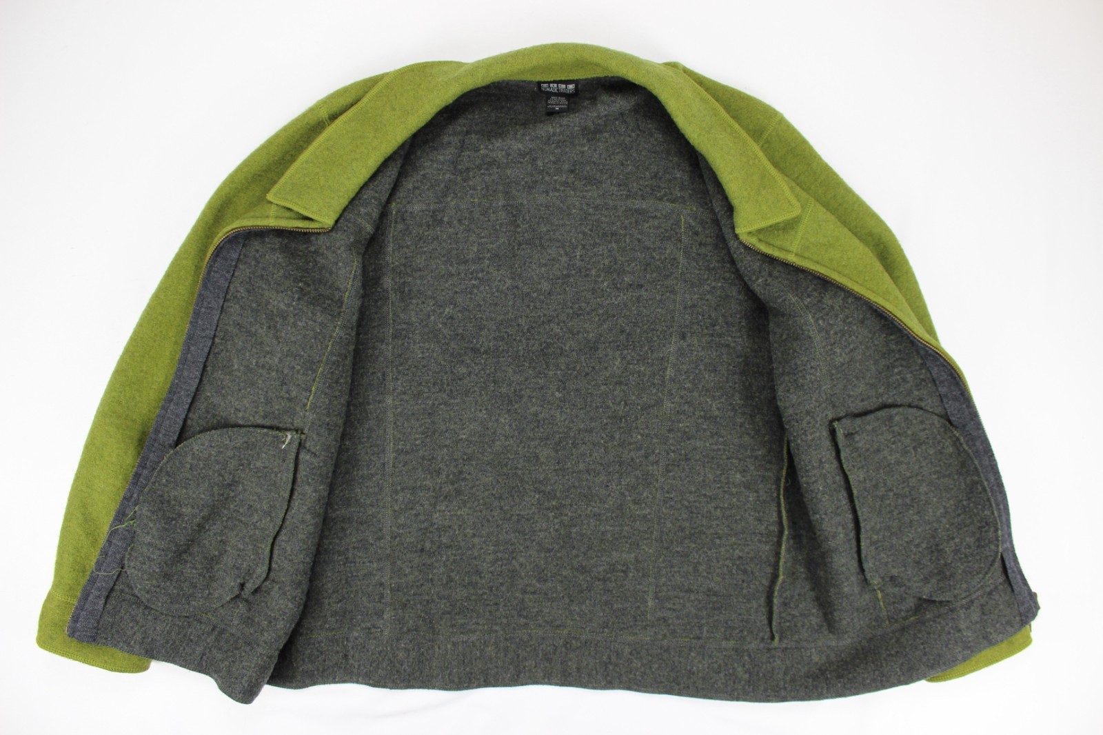 Nomadic Traders Wool Jacket M Green Full Zip Warm… - image 10