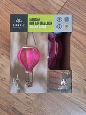 Solar LED Rainbow Hot Air Balloon Hanging Garden Lantern Flame Effect Light Deco