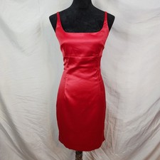 FOREVER 21 Exclusive Size Large "Flatter Me Fitted" Sexy Fire Red Satin Bodycon