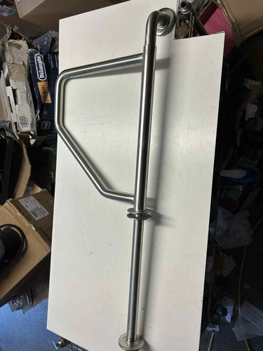 Seachrome Bathroom Handicap Grab Bar 30" Lifestyle + Wellness Swing-Up in Satin