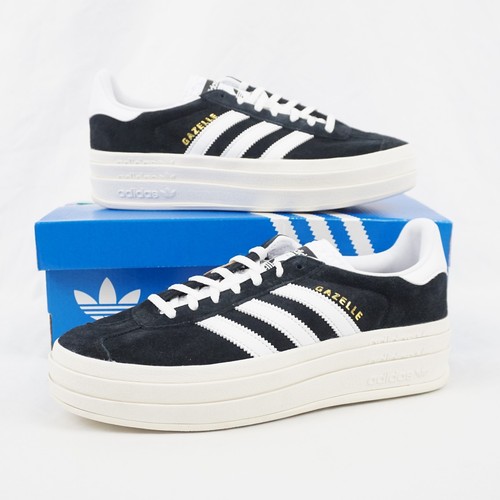 Adidas Gazelle Bold Unisex Shoes in Black & White - US Women's 8.5 - HQ6912