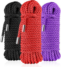 Soft Silk Tying Rope - Skin-Friendly Shiny Colored Nylon Binding Ropes, Durable