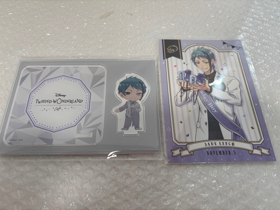 Twisted Wonderland Jade Leech Cafe Acrylic Stand + Birthday Postcard, Animate