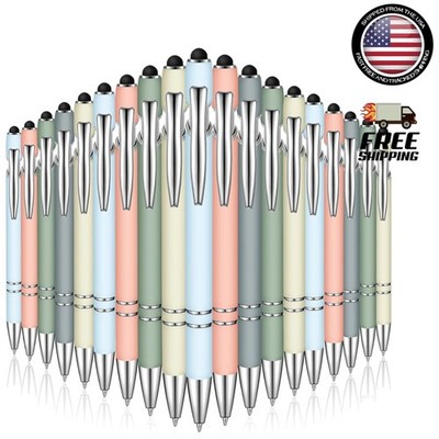 38 Morandi Color Ballpoint Pens with Stylus Tip - Smooth Writing & Style