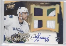 2011-12 Panini Prime Rookie Patch Auto Gold 18/25 Yann Sauve #162 Patch 1p0