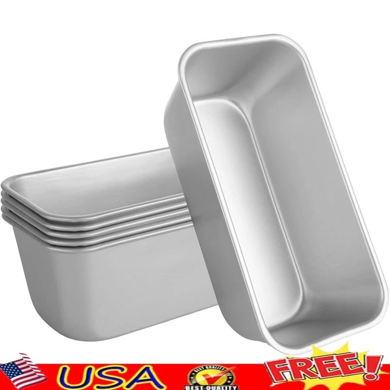 6 Pack Aluminum Bread Loaf Pans Oven Safe Baking Meatloaf Banana Bread Cakes New