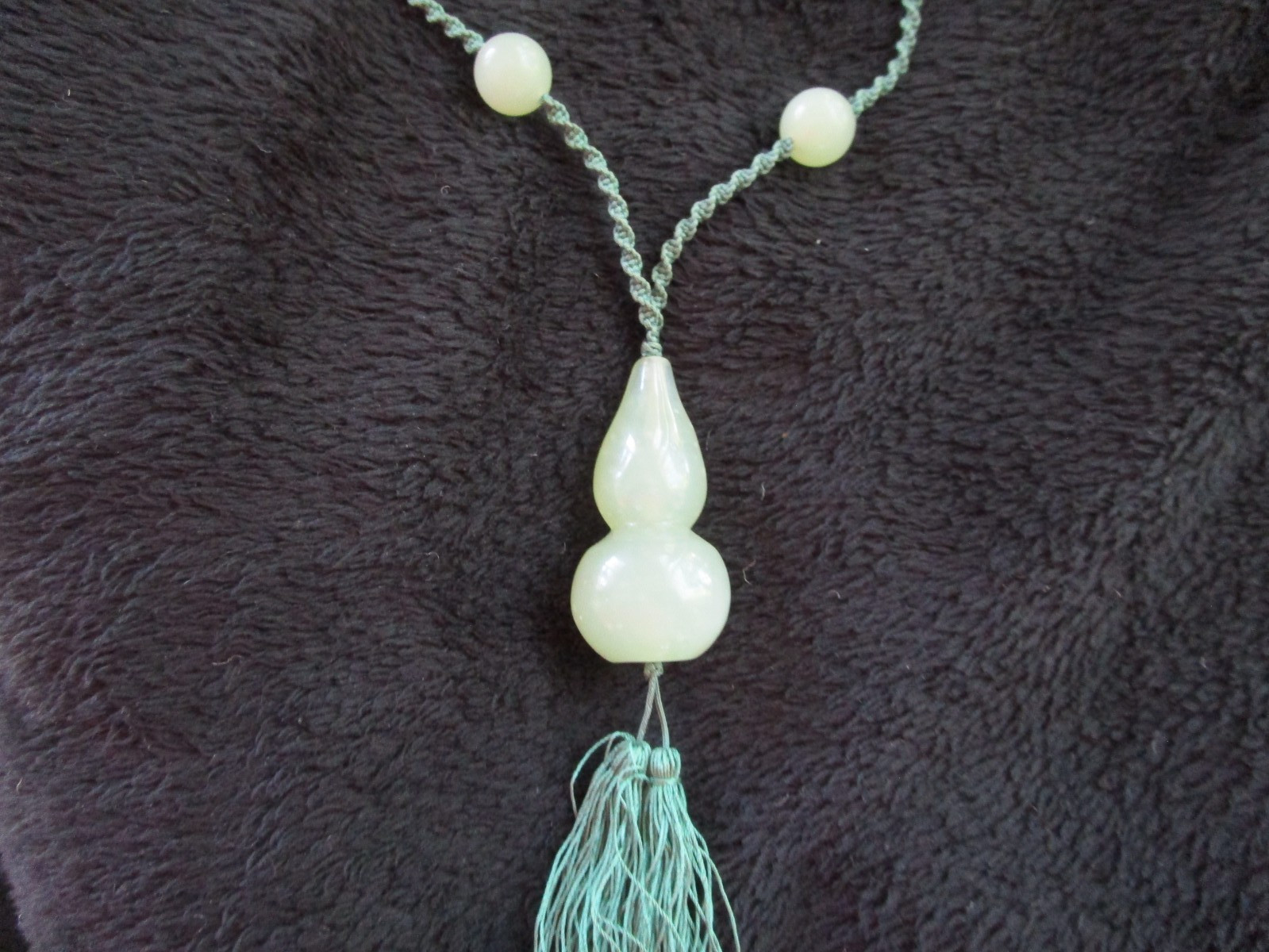 Antique Authentic Translucent 7 Bead Seafoam Gree… - image 6