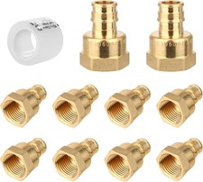 Durable 10-Pack Lead-Free Brass 1/2" PEX-A to NPT Adapters for Reliable Plumbing