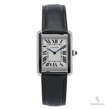 Cartier Tank Solo 3170 Stainless Steel Silver Roman Dial