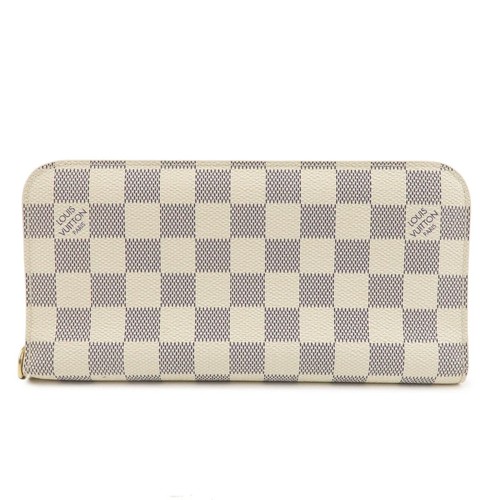 Louis Vuitton Damier Azur Portefeuille Unsolite Wallet N63072 Authentic Used