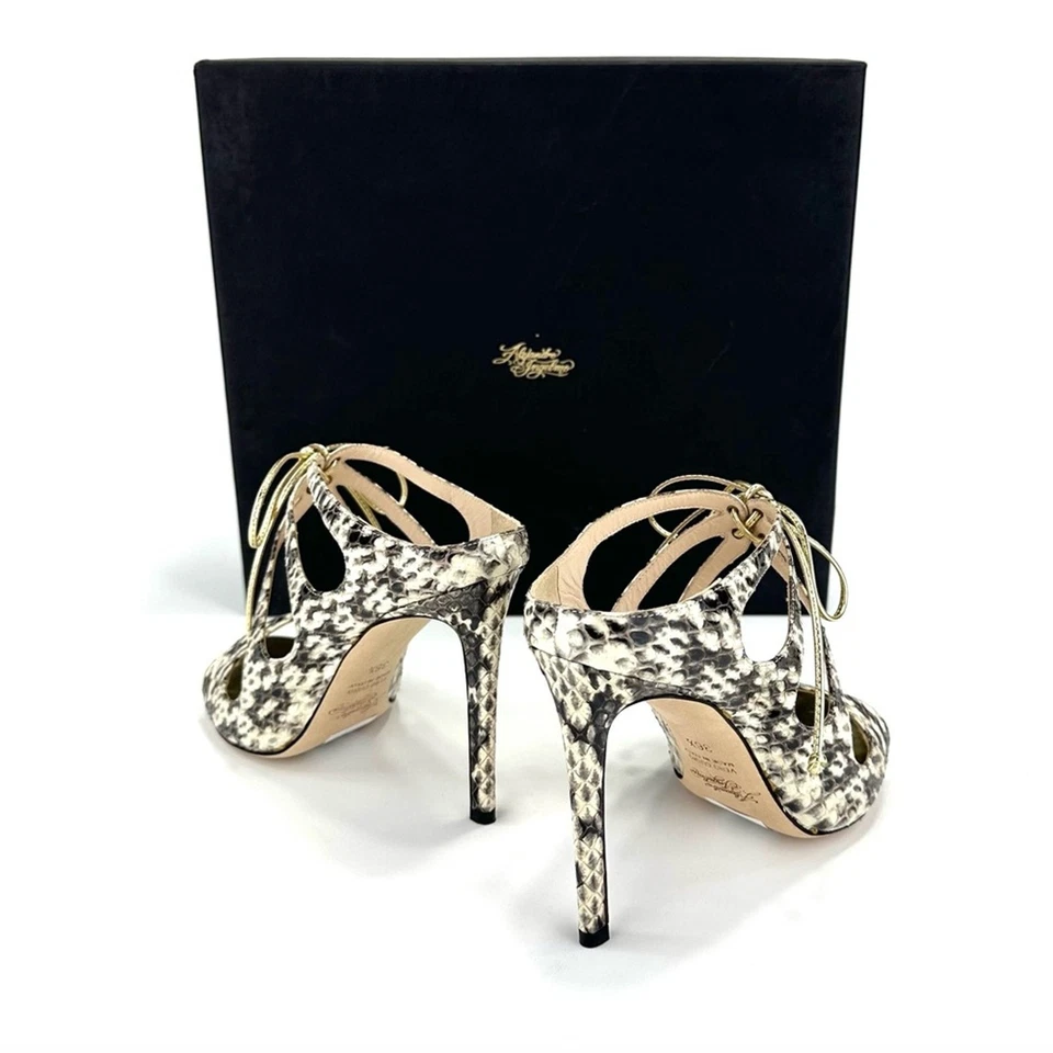 Alejandro Ingelmo Stiletto Heel Sandal Size 6.5 Snake Print Leather Slip-On New - Image 4 of 4
