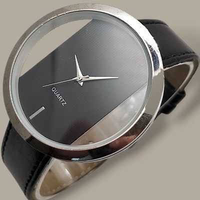 Transparente Jumbo 2000er 42mm Herren Vintage Uhr voll funktionsfähig Kaliber Quarz