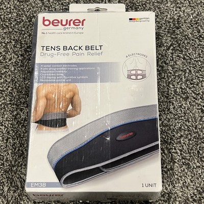 Beurer EM38 TENS Unit Lower Back Pain Relief Support Belt, Fits 30-55'' Waist