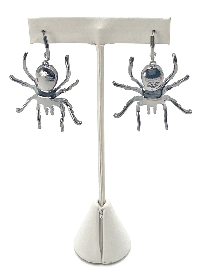 Pendientes colgantes Betsey Johnson Glampiro Viuda Negra Gunmetal Araña Halloween Nuevos con etiquetas Foto 4 de 4