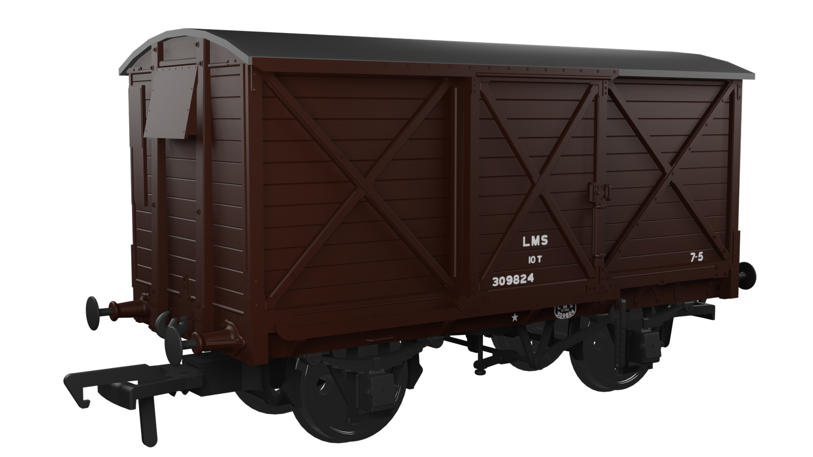 Rapido 976010 CR Dia.67 10t Van - LMS (post-36)  No.309824 - OO Gauge