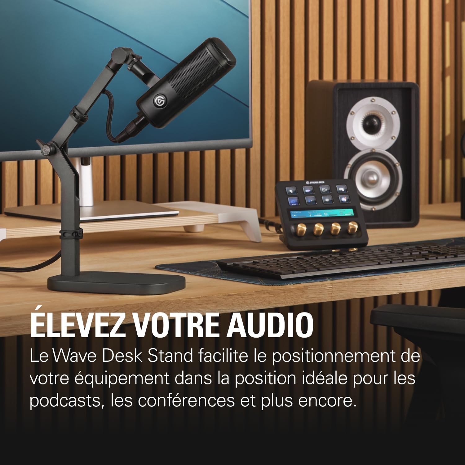 Support Réglable Wave Desk Stand Noir pour Microphones de Studio HyperX - 2