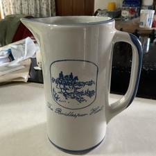 Louisville Stoneware The Brindlespur Hunt Pitcher Embossed Made in USA