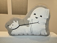 Isaac Mizrahi Halloween 15"x20" Dachshund Ghost Dog Walker Shaped Pillow NWT