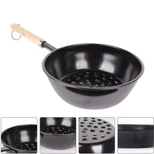 Chimney Charcoal Starter Pot Barbeque Safe Wood Handle BBQ Grill Chimney Lighter