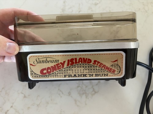 Vintage Sunbeam Coney Island Steamer Frank 'N Bun Hot Dog Cooker Tested 1970s