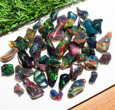 Cut Grade Black Opal Rough Lot AAA Grade 10 Pieces Large Ethiopian Welo Opal