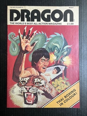DRAGON Vntage Karate Magazine Bruce Lee Fighting Style Thai Ninja Kung Fu