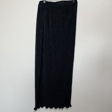 VTG Women Whimsigoth Witchy Maxi Skirt XL Black Pleated Ruffle Fairy Grunge Goth