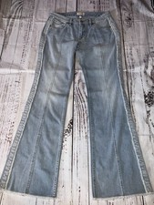 Shyanne Jeans Womens Western Flare Leg Mid Rise Size 29 Blue 260 