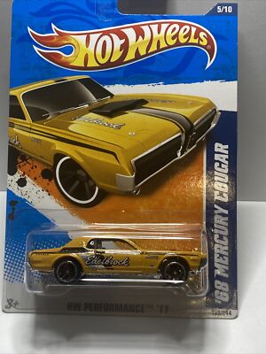 2011 Hot Wheels HW Performance 11- '68 Mercury Cougar 135/244 (Yellow)
