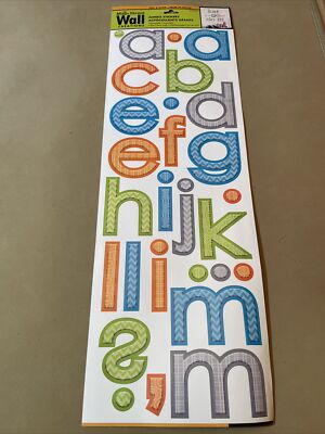Main Street Wall Creations Peel & Stick Removable STICKERS Chevron Alphabet
