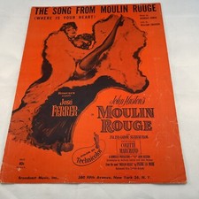 Sheet Music The Song From Moulin Rouge Where Is Your Heart 1953 John Huston