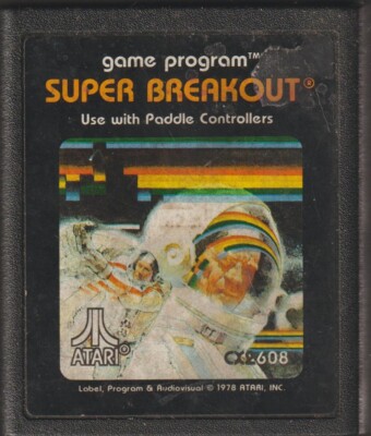 Super Breakout Atari 2600, 1978 CX2608 Cartridge Only