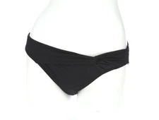 Tommy Bahama Womens Swimwear Solid Twist Front Black Bikini Bottoms Size XS