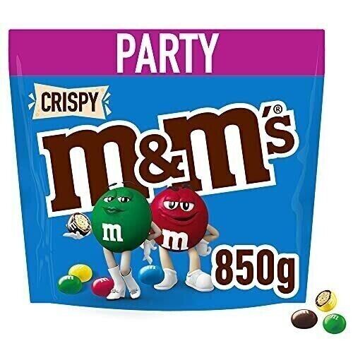 M&M's Crispy Chocolate Party Bulk Bag - Chocolate Gifts & Movie Night - 850g - Picture 1 of 5