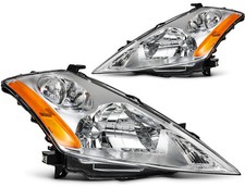 For Nissan Murano 3.5L 2003-2006 2007 Chrome Housing Headlights Assembly Pair