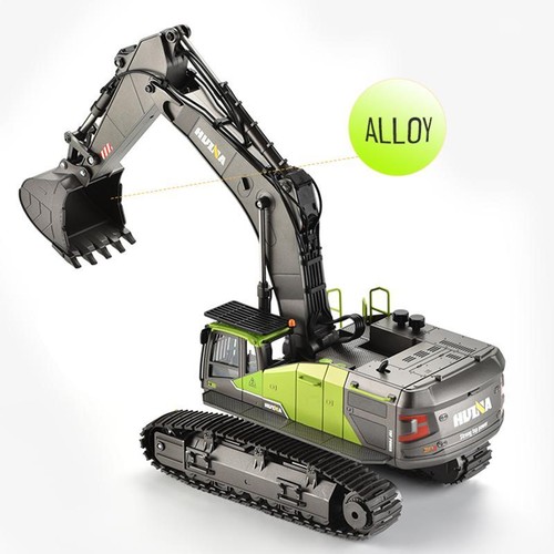 2.4G Remote Control 22CH 1/14 HUINA 1593 RC Excavator RTR Digger Toy W/Battery - Picture 3 of 6
