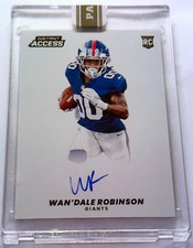 WAN'DALE ROBINSON PANINI INSTANT ACCESS ROOKIE BLUE AUTO 1/25 CARD IAA-15 TITANS. rookie card picture