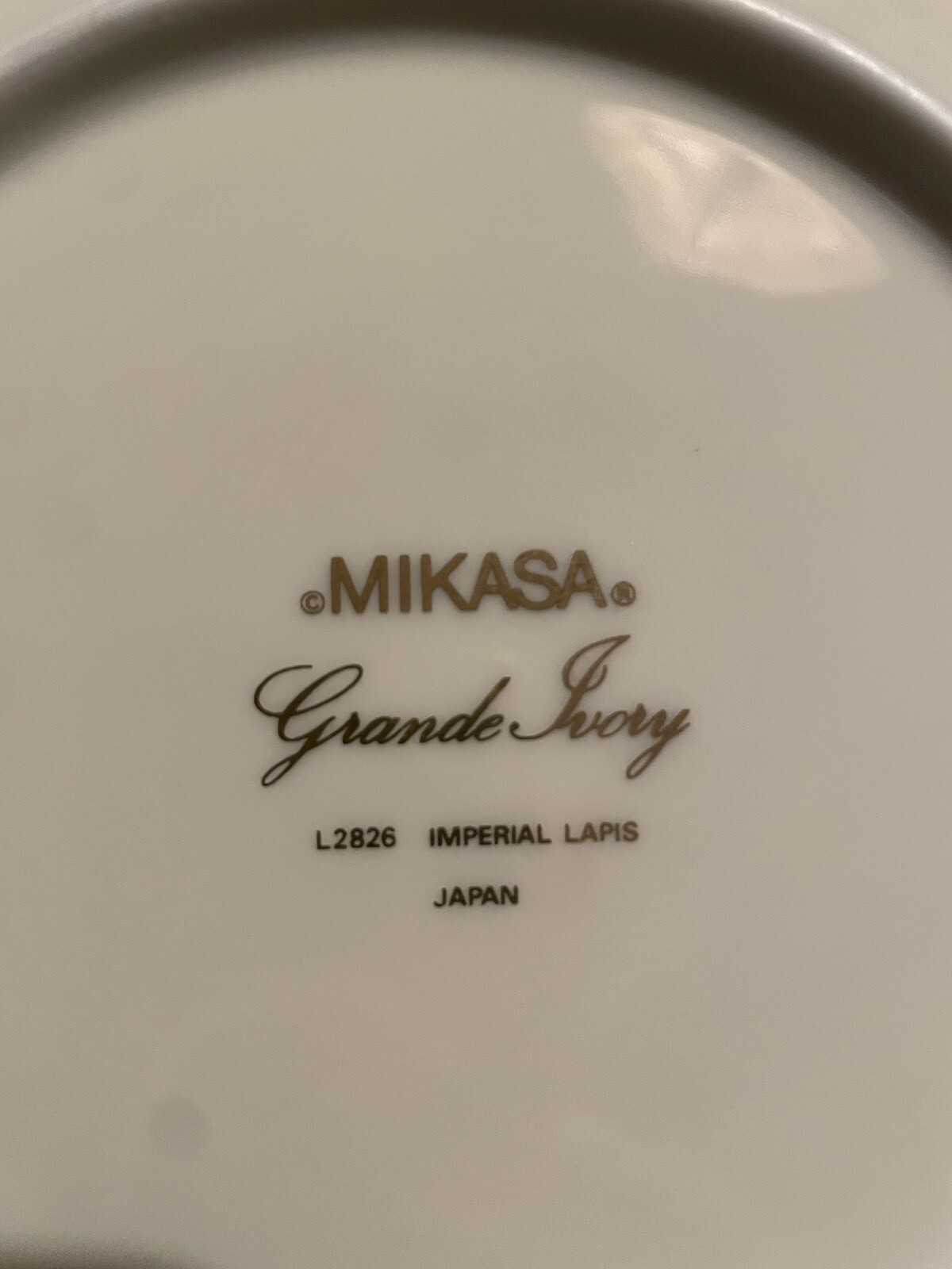 Vintage Mikasa China Grande Ivory Imperial Lapis Dinnerware Service for 12