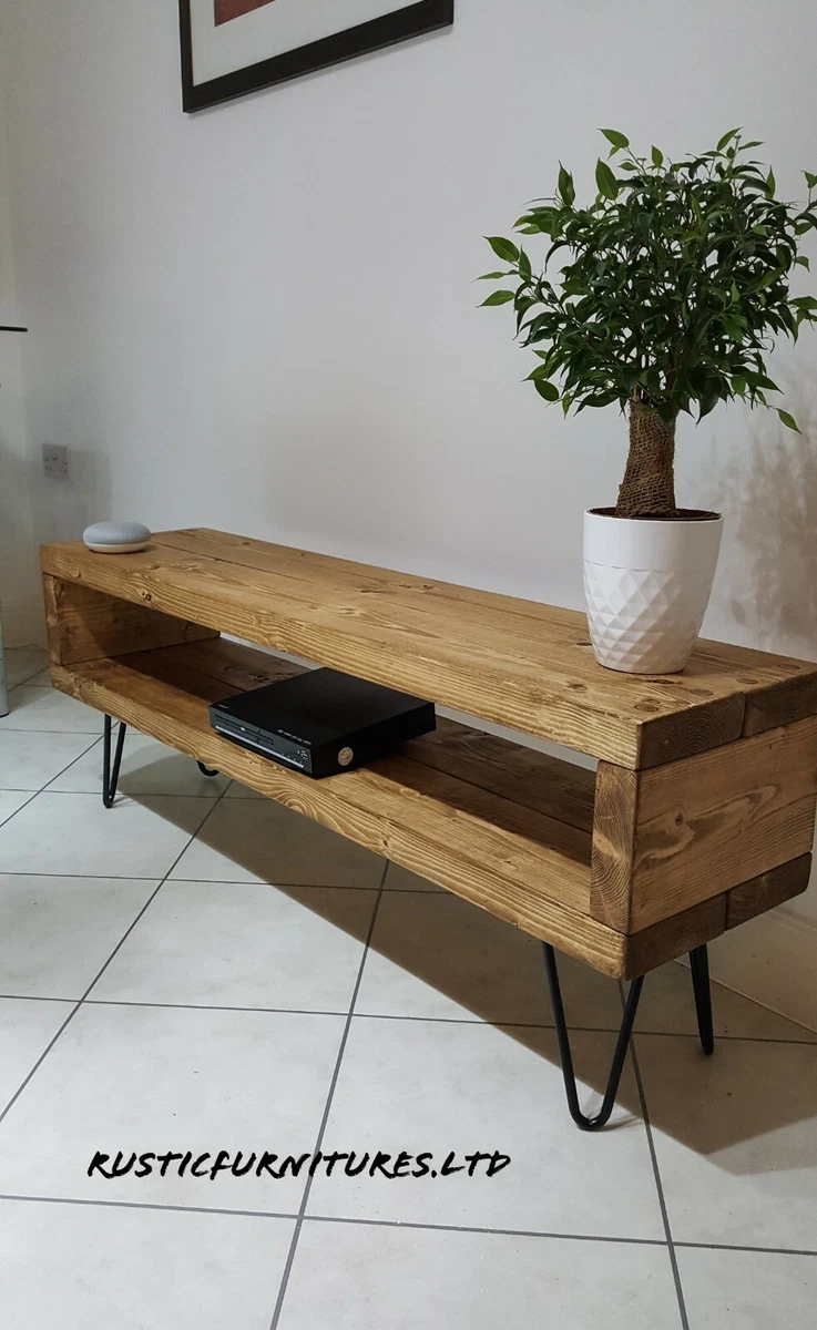 Industrial Hairpin Legs TV Stand TV Unit Rustic Handmade Furniture