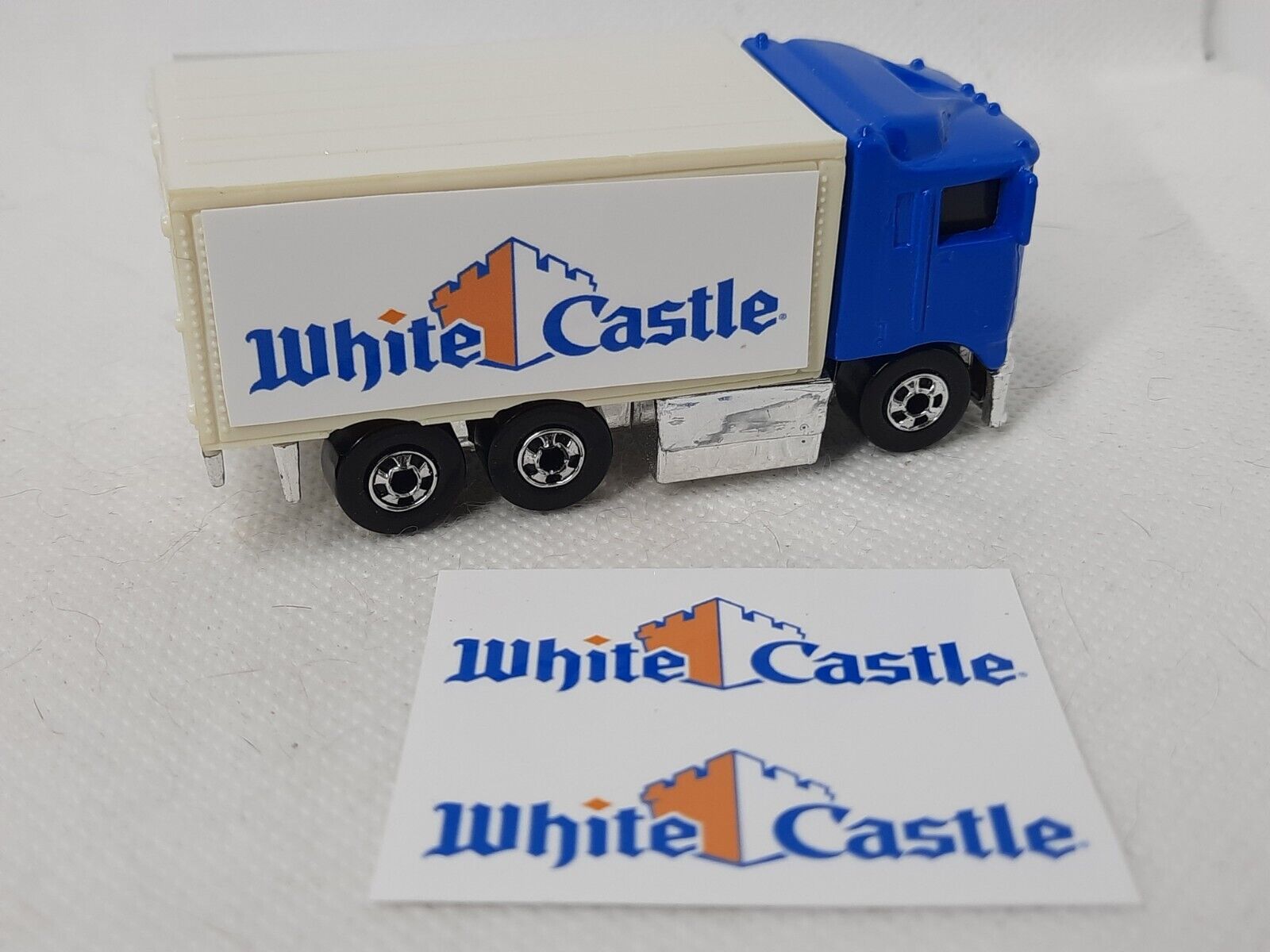 White Castle- 2 stickers-fits Hot Wheels/ Matchbox/ 1/64 Trucks-Custom Trailer