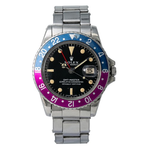 Rolex GMT Master Mark 0 Fuchsia Pepsi 1675 Men's Rare Automatic Watch Gilt Dial - 第 1/6 張圖片